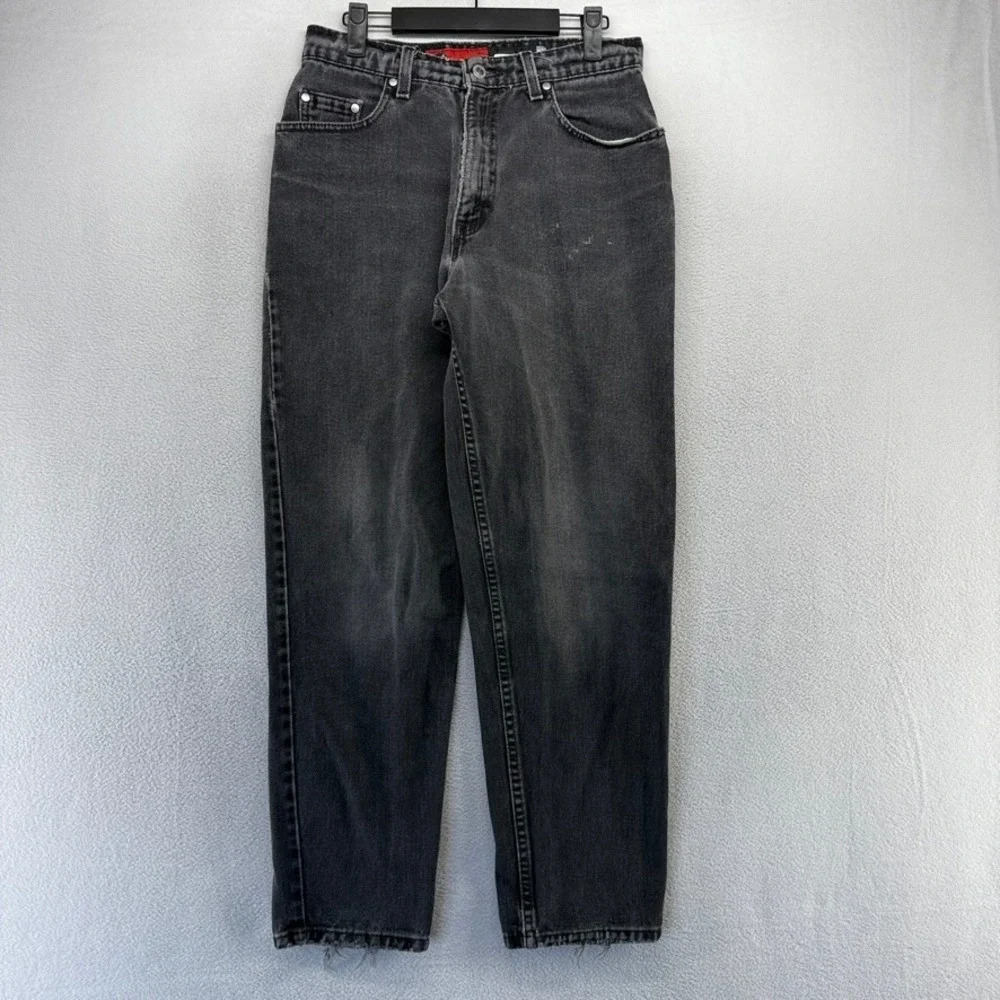 Vintage Levis Jeans Mens 31x30 Fits 28x29 Black SilverTab Loose Baggy Taper 90s